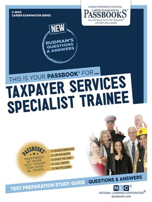 cover image of Taxpayer Services Specialist Trainee